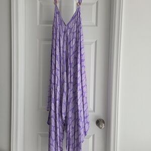 Purple and White Patterned Dress